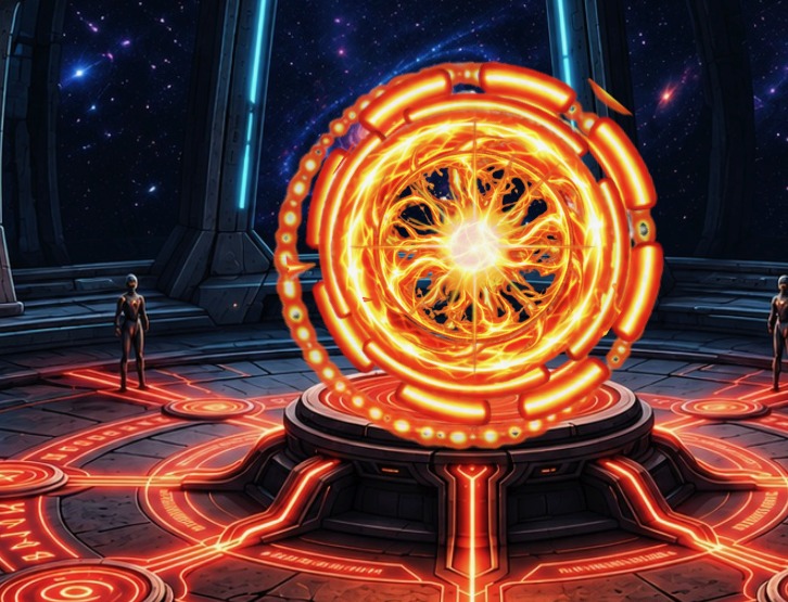 Chief's glowing portal desktop assistant interface